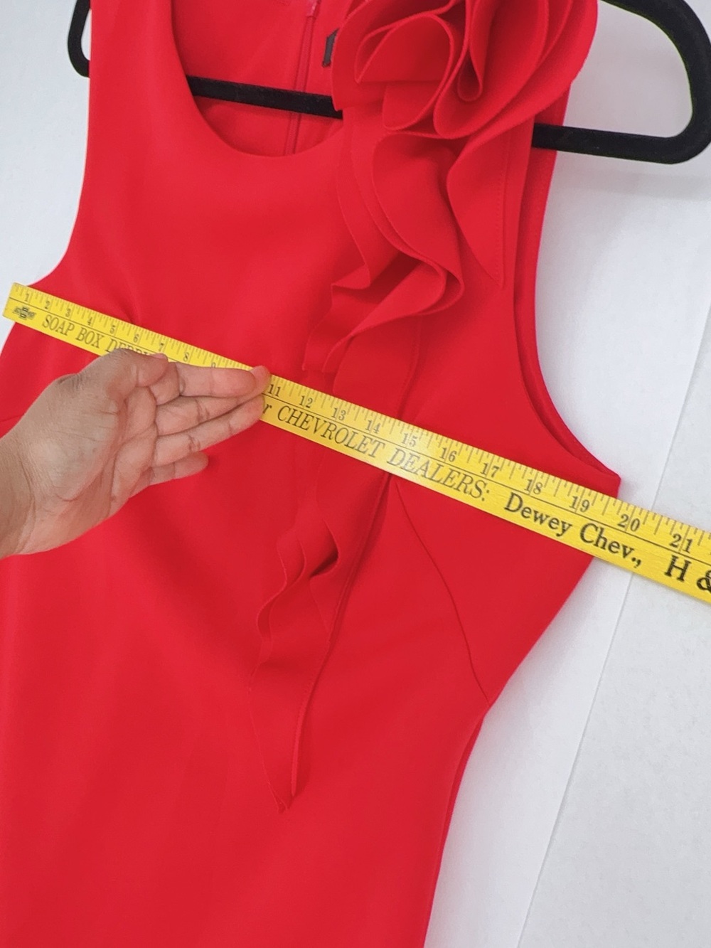 Jason Wu Red Sexy Rosette Shoulder Formal Party Dress NWOT SIZE L - Picture 6 of 8